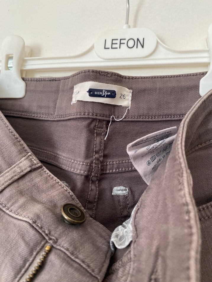 Gri Kadın Kot Pantolon - Görsel 2