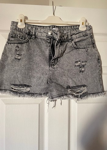 Defacto 38 beden Gri Kadın Mini Kot Şort - Görsel 4