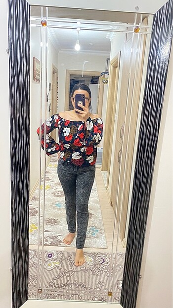 Füme gri pantolon ful likralı