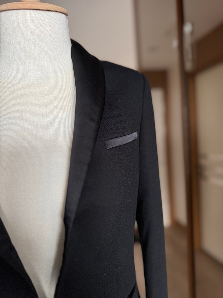 Siyah Kadın Düğmeli Ofis Blazeri - Görsel 3