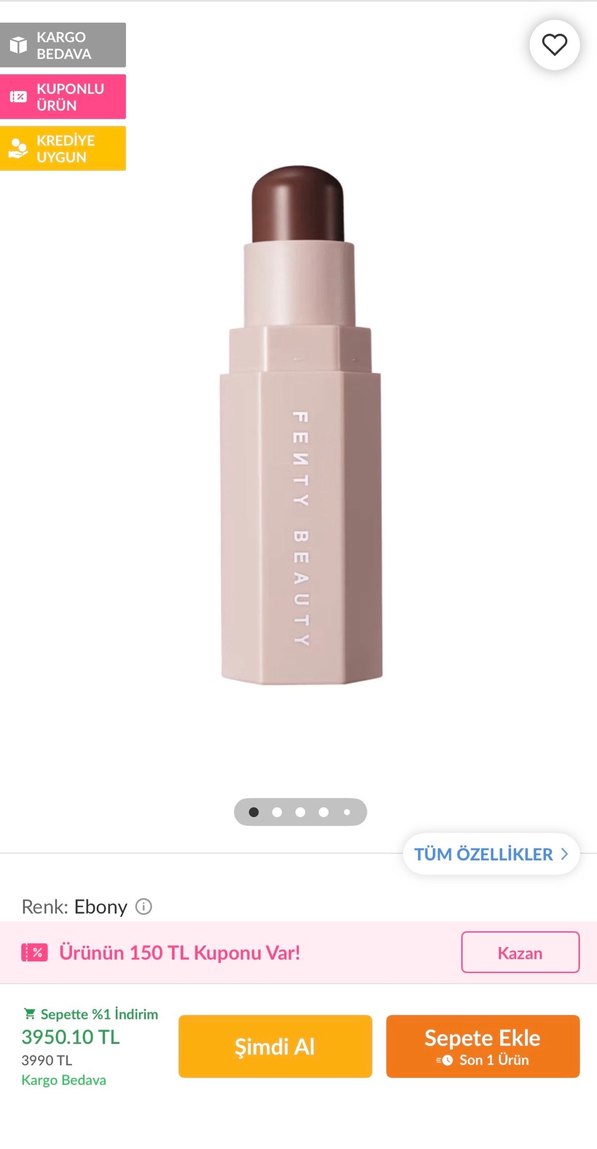 Fenty Beauty Match Stix Matte Skinstick - Expresso - Görsel 4