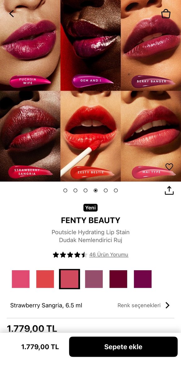 Fenty Beauty Dudak Nemlendirici Ruj - Strawberry Sangria - Görsel 2