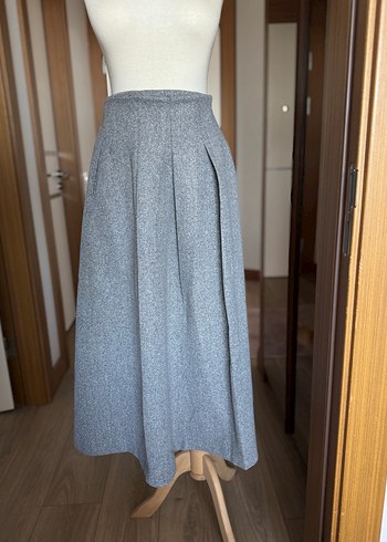 Gri Uzun Kollu Keten Vintage Takım - Görsel 7