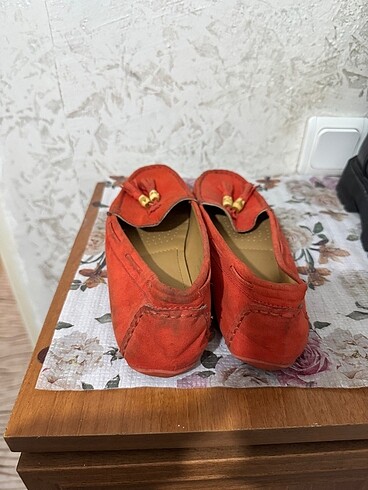 39 Beden turuncu Renk Koton babet