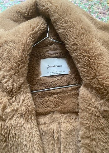 Kürklü Süet Bej Kadın Ceket - Görsel 2