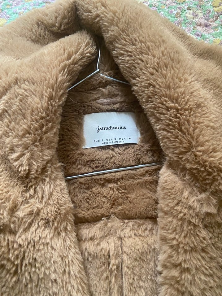 Kürklü Süet Bej Kadın Ceket - Görsel 2