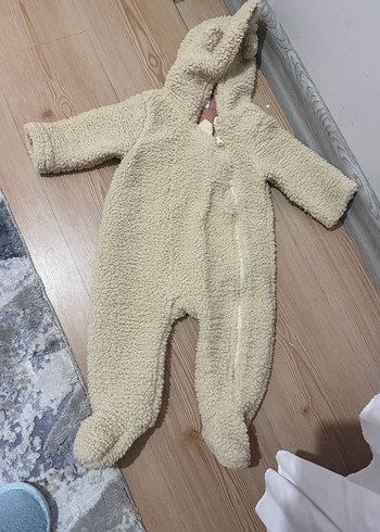 Bej Kürklü Bebek Tulumu - Görsel 2