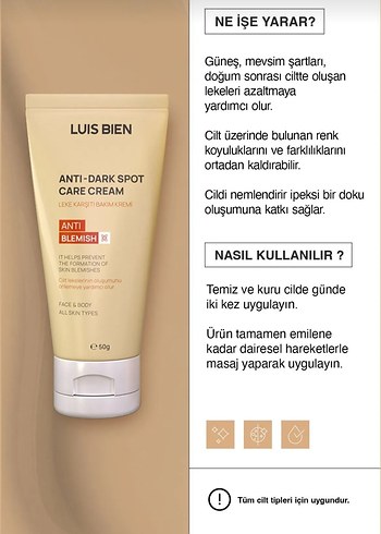 Diğer Luis Bien Anti-Leke Bakım Kremi 50ml