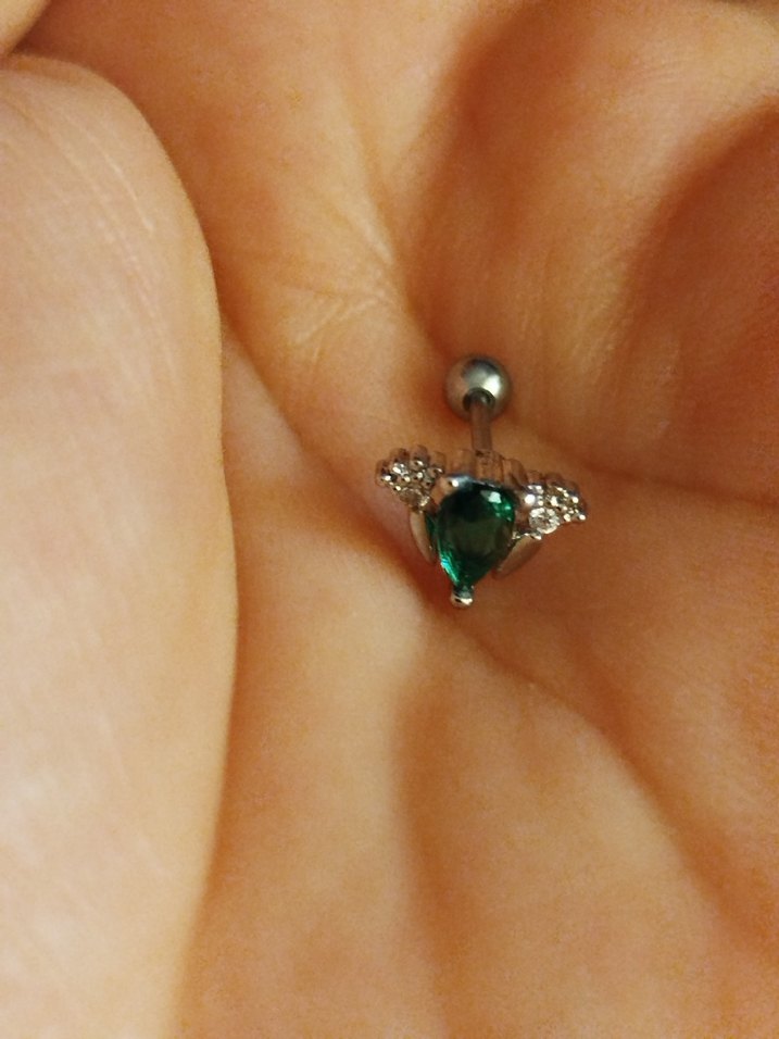 tragus küpe ve çelik piercing - Görsel 4