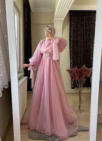 Pembe prenses abiye elbise