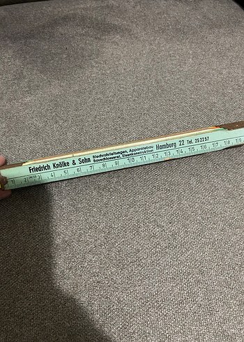 Retro Renkli Ahşap Katlanabilir metre - Görsel 3