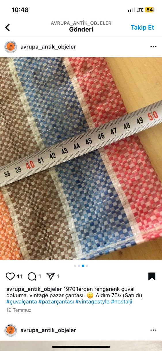 Vintage alışveriş torbası - Görsel 2