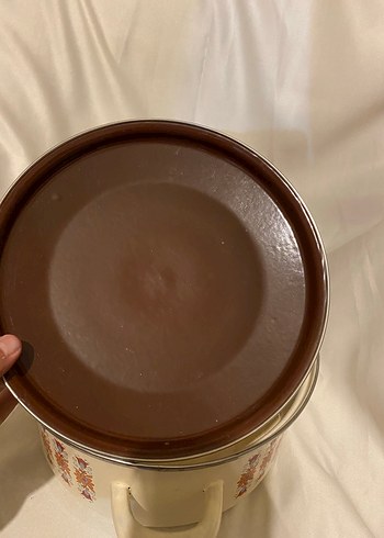 Vintage Çiçek Desenli Emaye Tencere Seti - Görsel 5