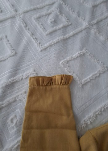 uzun yağ yeşili Fırfırlı tunik - Görsel 4