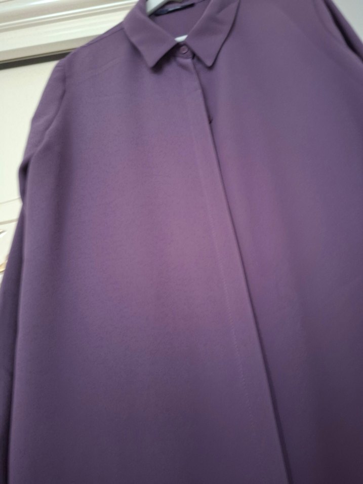 Kadın Mor Uzun Düğmeli Tunik - Görsel 3