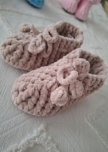 Pastel Renkli bebek çoçuk pandufları. - Görsel 4