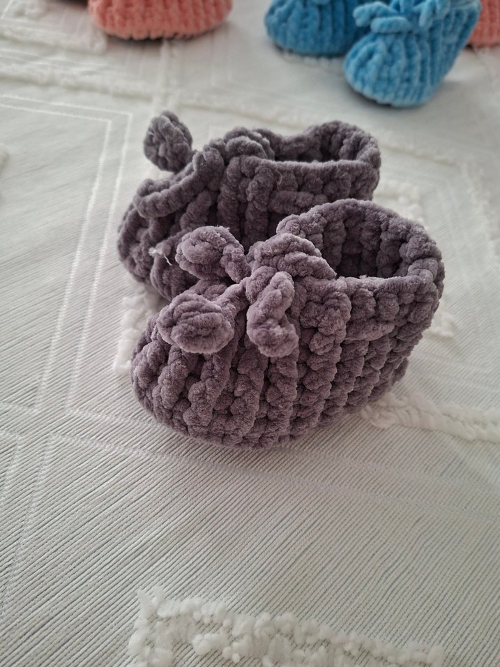 Pastel Renkli bebek çoçuk pandufları. - Görsel 3