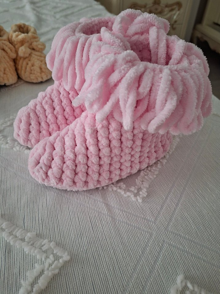 Pastel Renkli bebek çoçuk pandufları. - Görsel 5