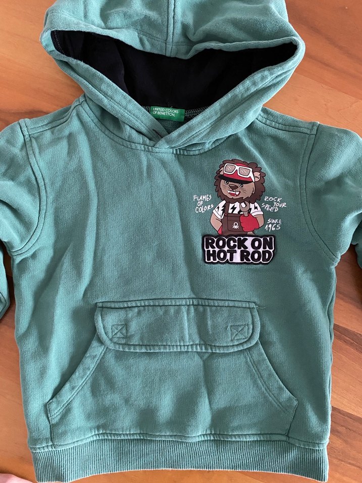 Yeşil Kapüşonlu Erkek Çocuk Sweatshirt - Görsel 2