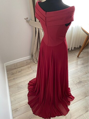 Alfabeta Kırmızı Gece Elbisesi - Görsel 5