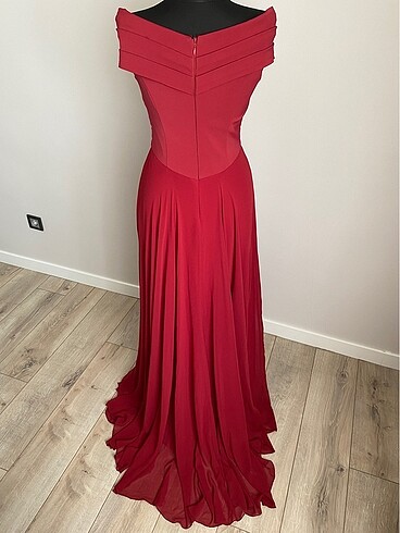 Alfabeta Kırmızı Gece Elbisesi - Görsel 7