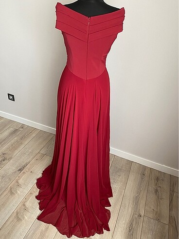 Alfabeta Kırmızı Gece Elbisesi - Görsel 8
