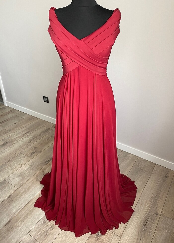 Alfabeta Kırmızı Gece Elbisesi - Görsel 2