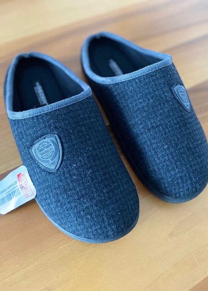 Siyah Ekoseli Erkek Ev Terliği - Görsel 2