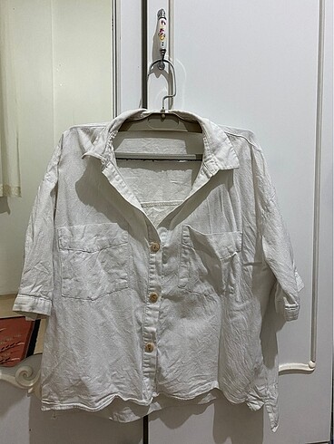 Defacto kırık beyaz yazlık gömlek