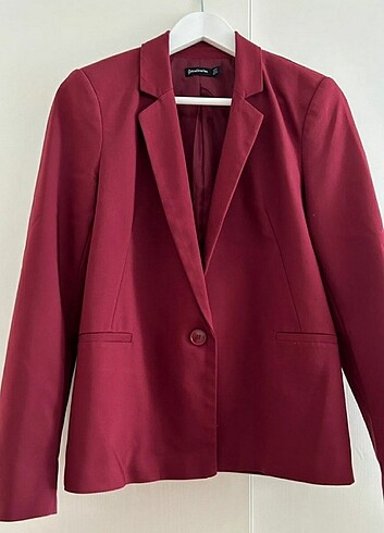 Stradivarius Bordo Blazer Ceket