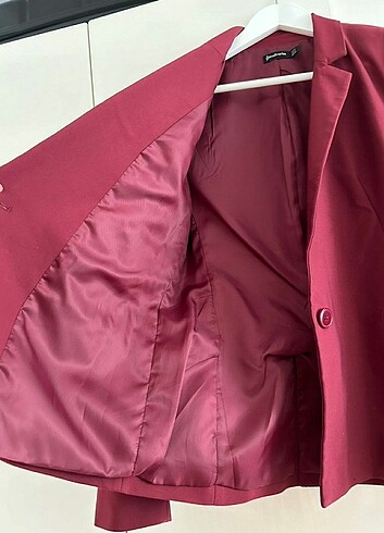 Stradivarius Stradivarius Bordo Blazer Ceket