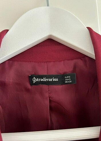 s Beden Stradivarius Bordo Blazer Ceket