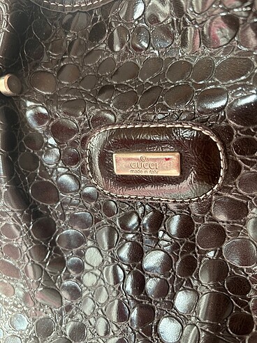  Beden kahverengi Renk Gucci vintage kol çantası