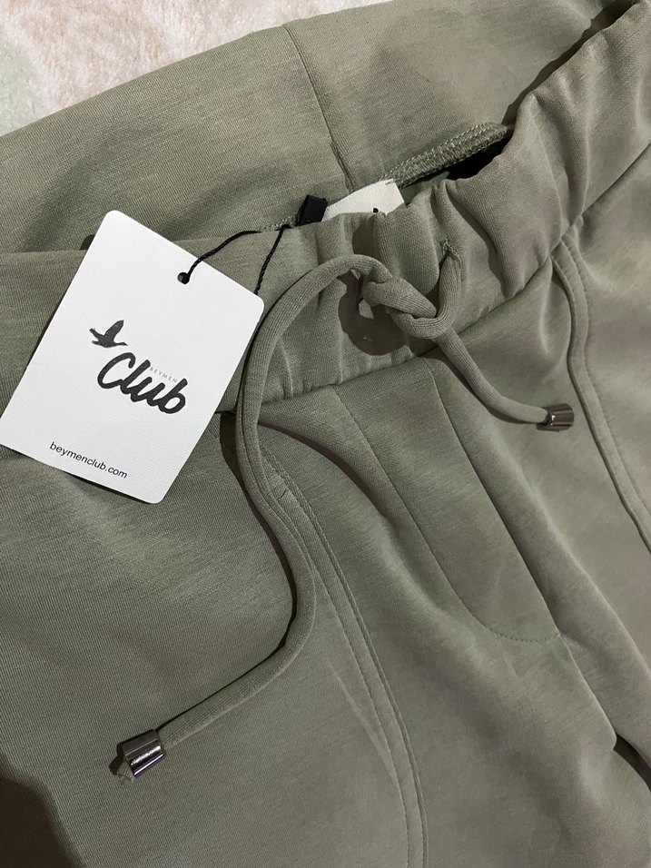 Kadın Haki Renkli Fermuarlı Salaş Eşofman Altı - Görsel 2