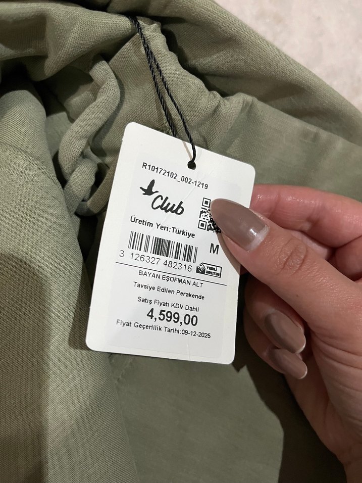 Kadın Haki Renkli Fermuarlı Salaş Eşofman Altı - Görsel 5