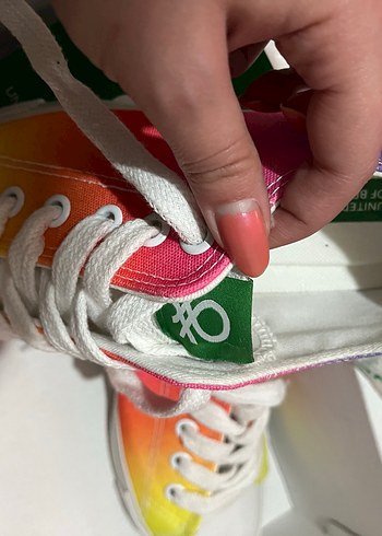 Renkli Baskılı Kadın Spor Ayakkabı - Görsel 2