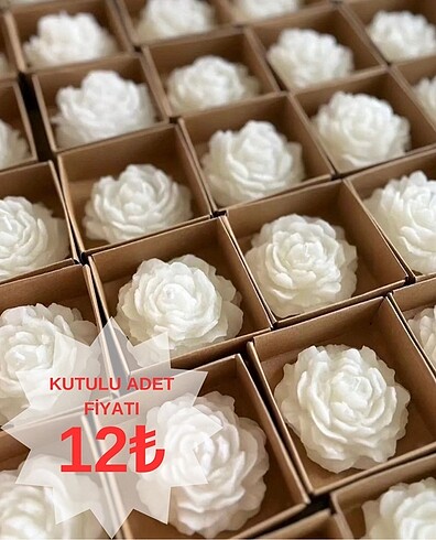 Kutulu Hediyelik Kokulu Gül Mum 12?