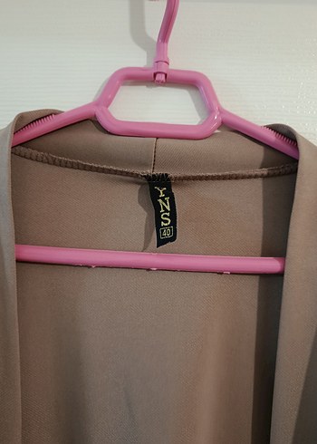 Bej Dökümlü Kadın Uzun kap - Görsel 2