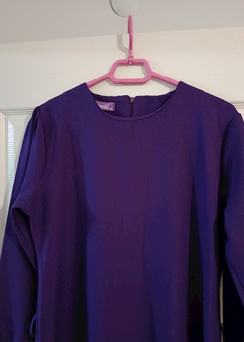 Uzun Mor kalem Kadın Elbise - Görsel 3