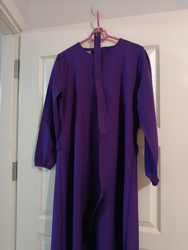 Uzun Mor kalem Kadın Elbise - Görsel 2