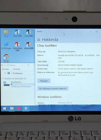 Lg LG 10.1 inç Minibook Laptop Win10
