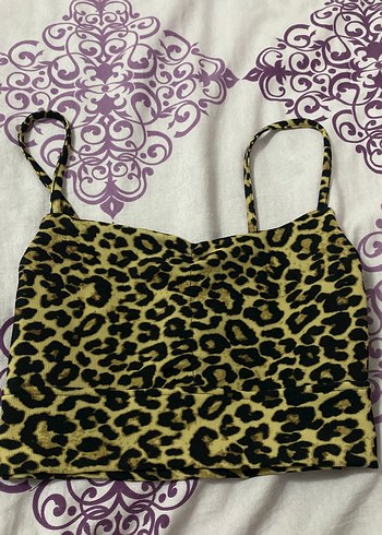 Leopar Desenli Crop