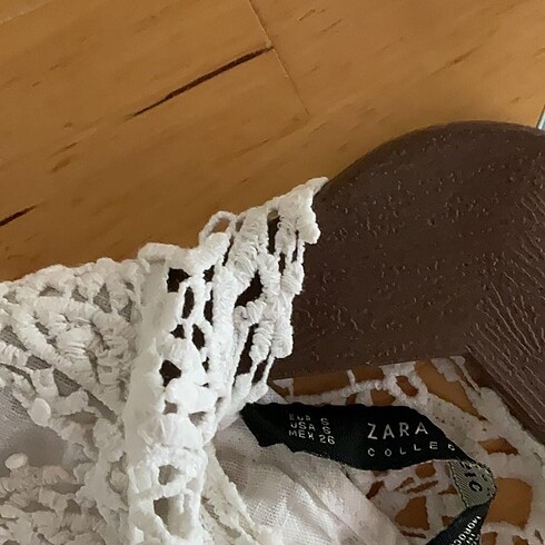 s Beden beyaz Renk Dantel detaylı pamuklu bluz