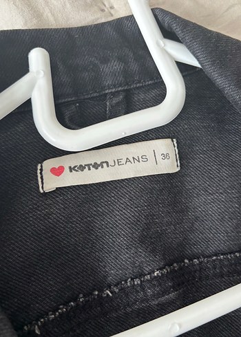 38 Beden Koton Siyah Denim Ceket