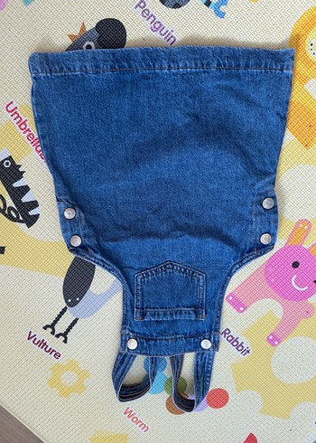 Kızlar için Renkli Bağcıklı Denim Tulum