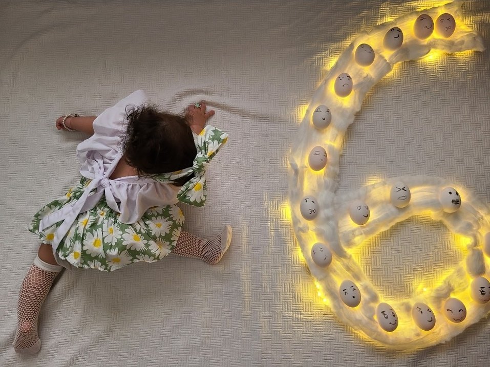 Bandanalı Fırfırlı Papatya Salopet Tulum 3-18 - Görsel 3