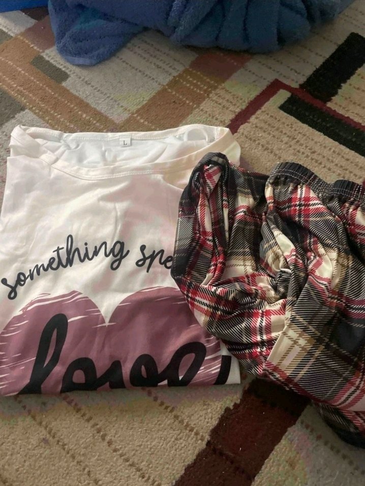 Kadın Kahverengi Ekose Rahat Pijama Takımı - Görsel 2