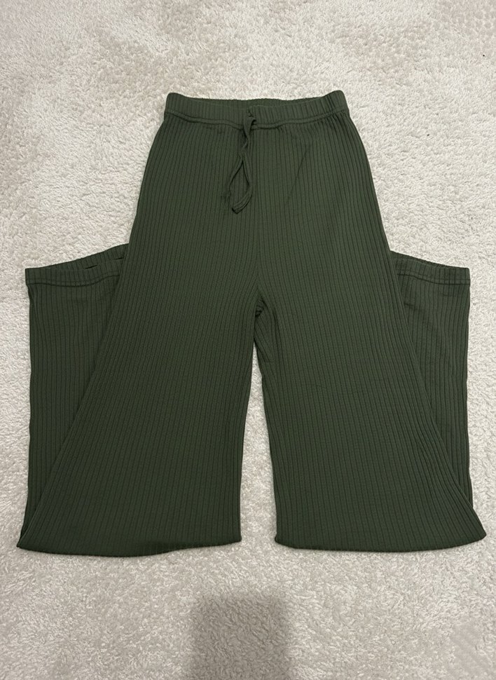 Kadın Salaş Kesim Haki Pantolon - Görsel 2