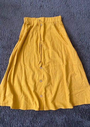 Bağcıklı Midi Etek - Görsel 2