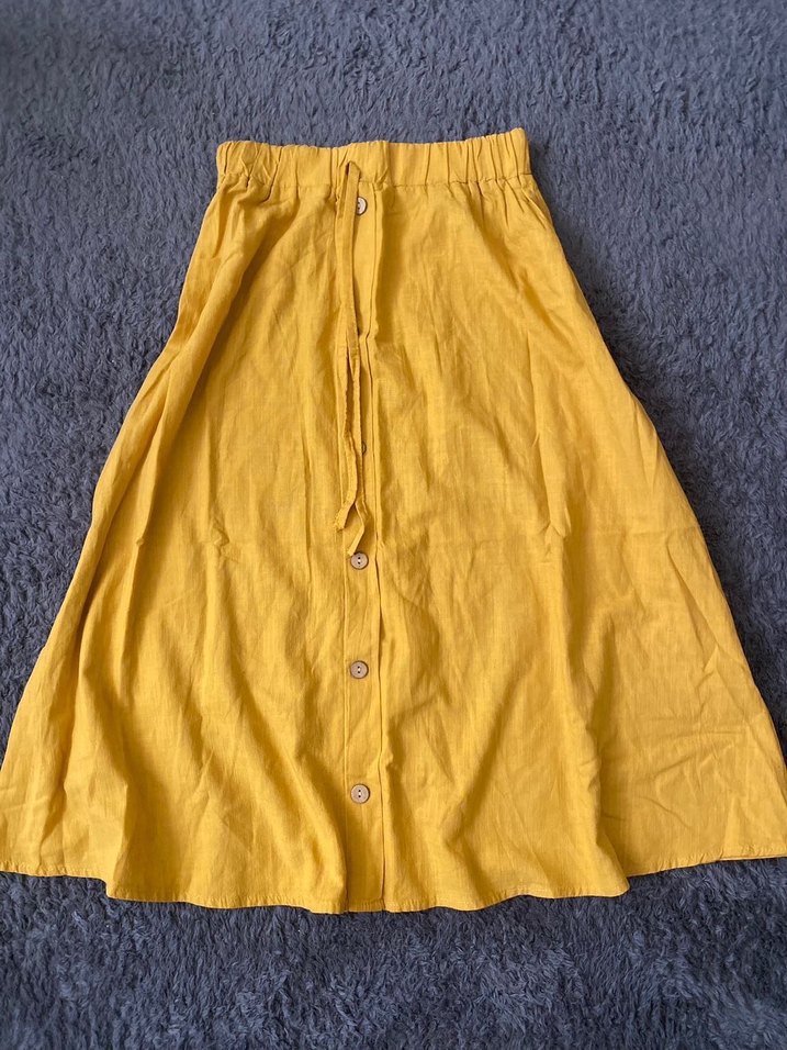 Bağcıklı Midi Etek - Görsel 2